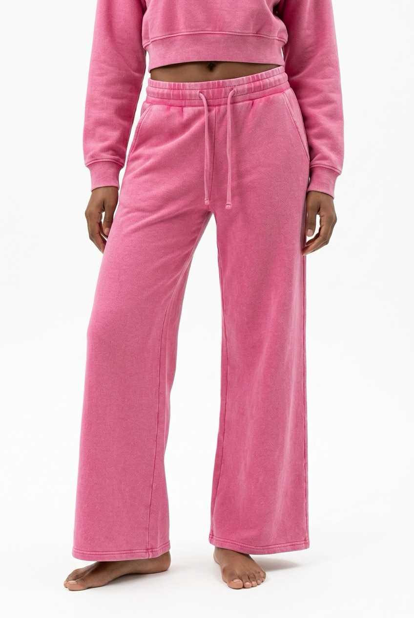 Mineral Wash Flared Leg Sweatpants