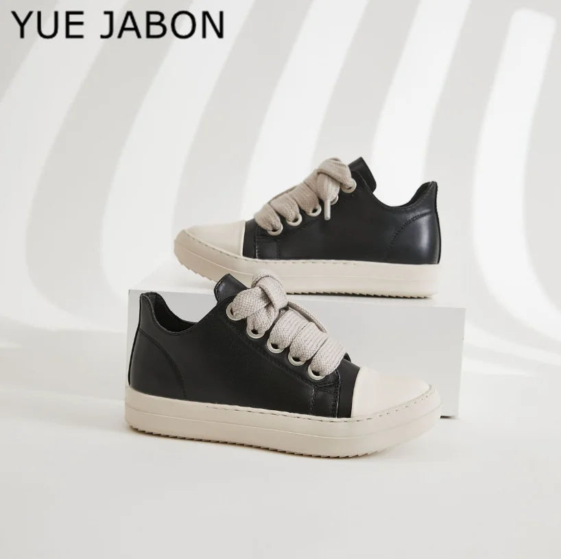 High-top Canvas Sneakers Black Leather with zipper
