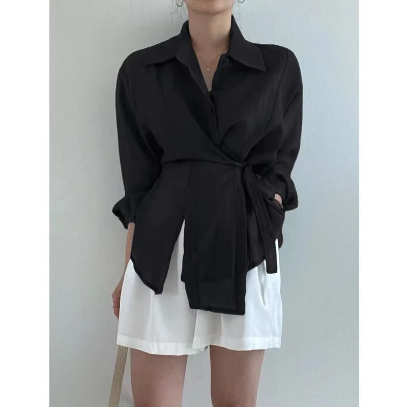 Fashion Long Sleeve Irregular Shirt