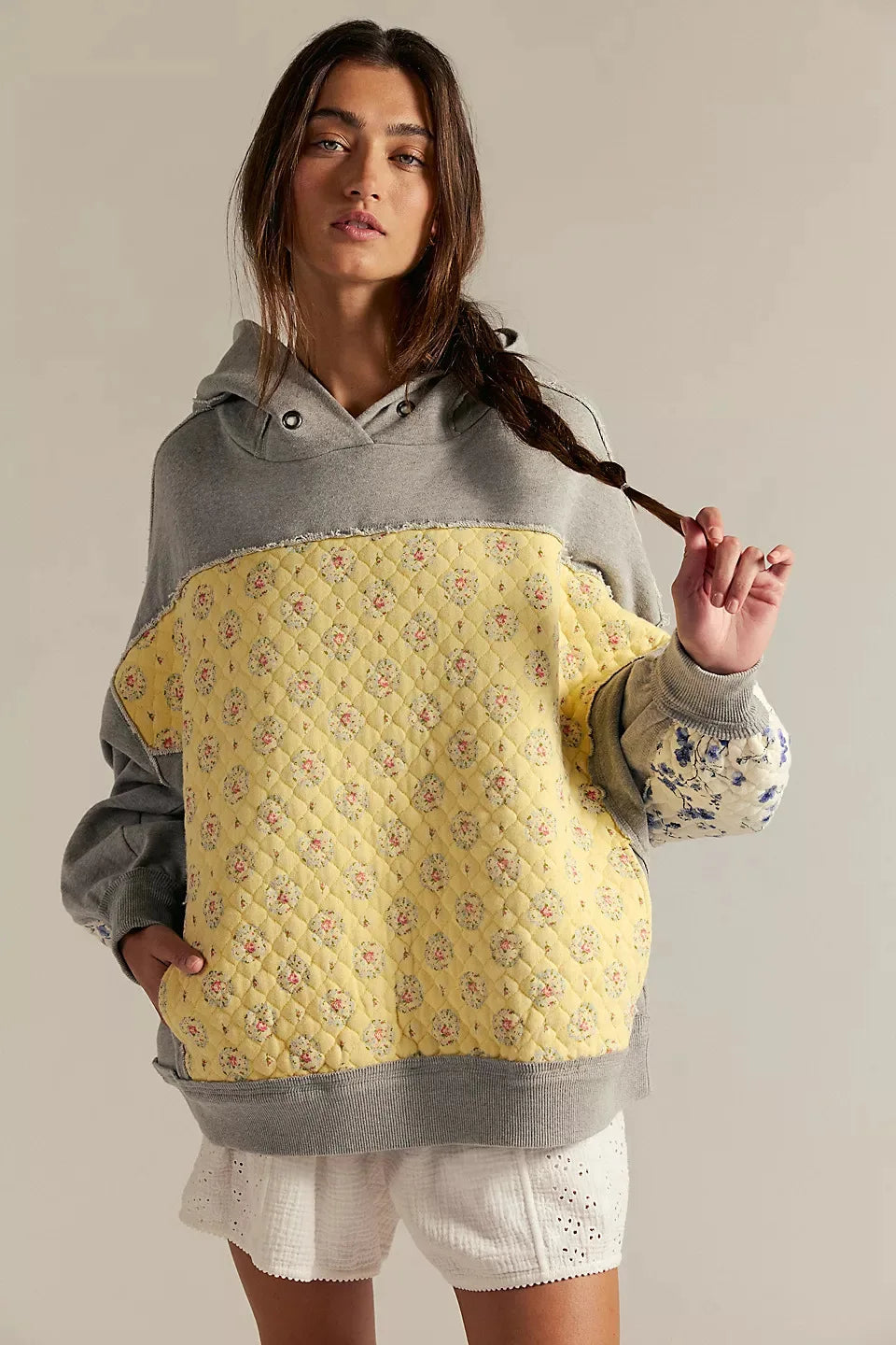 Patchwork Sweatshirt Long Sleeve