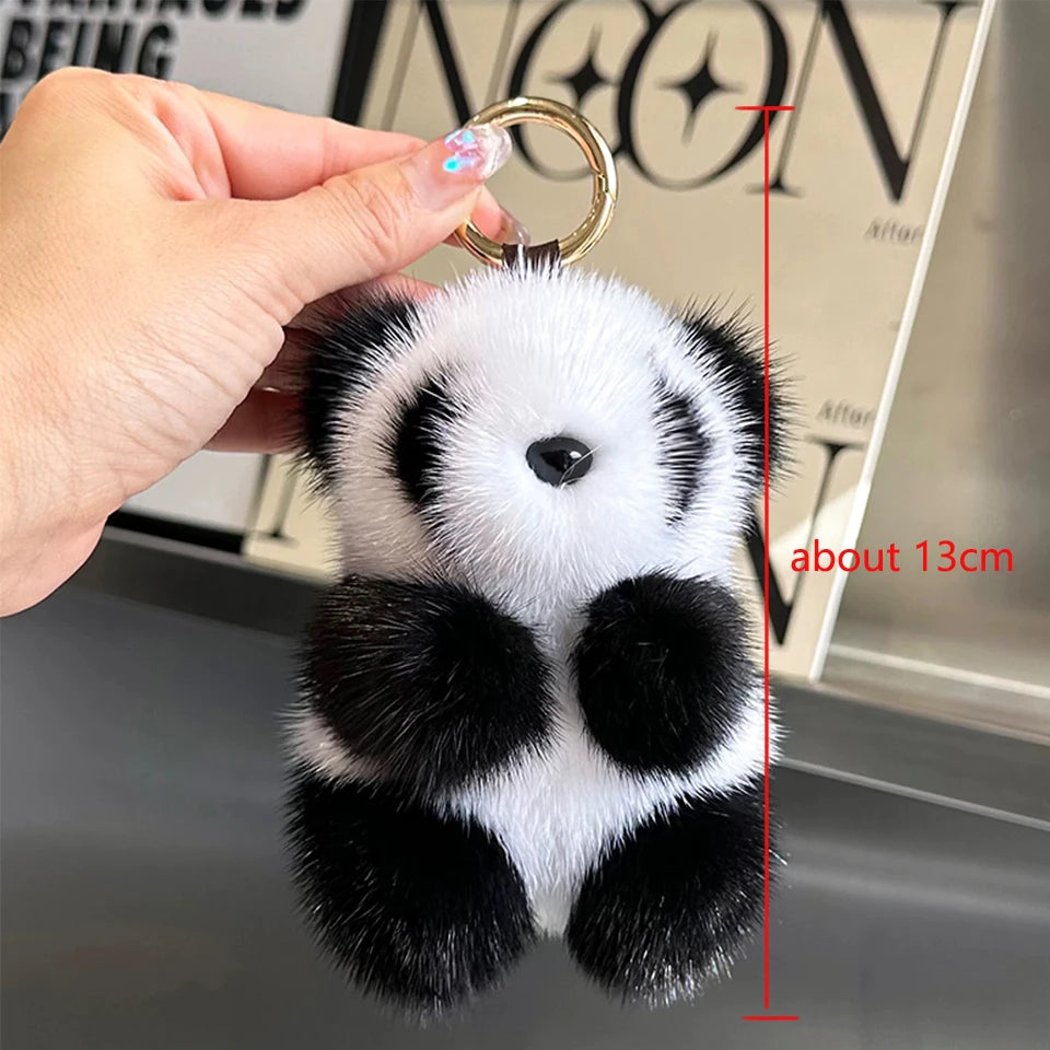 ZAKOL Cute Panda Plush Toy Keychain Cartoon Bag Pendant Accessories