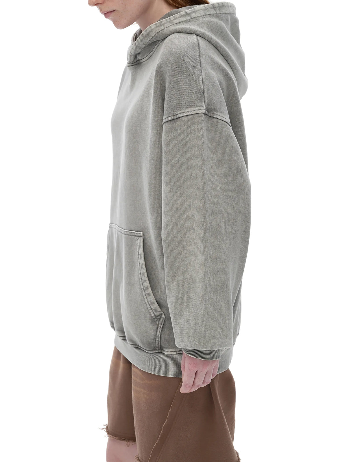 Snow Washed Loose Cotton Hoodie