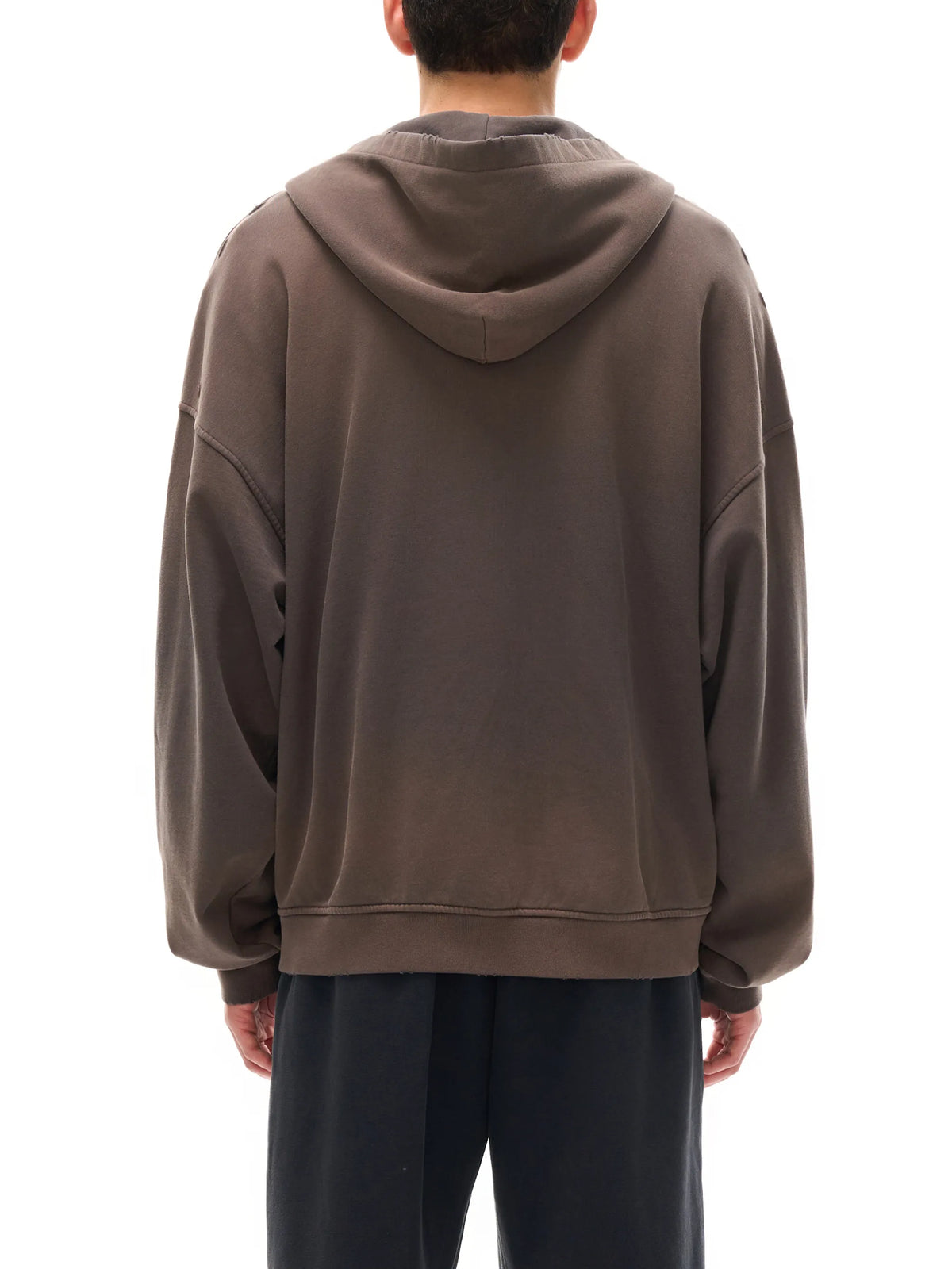 Hand-Frayed Sun fade Zip Hoodie