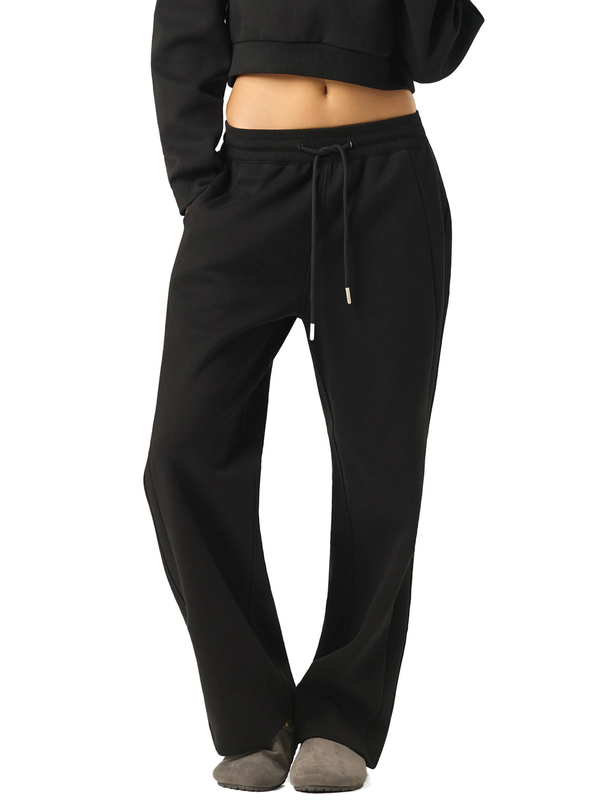 Essential Drawstring Straight-Leg Sweatpants