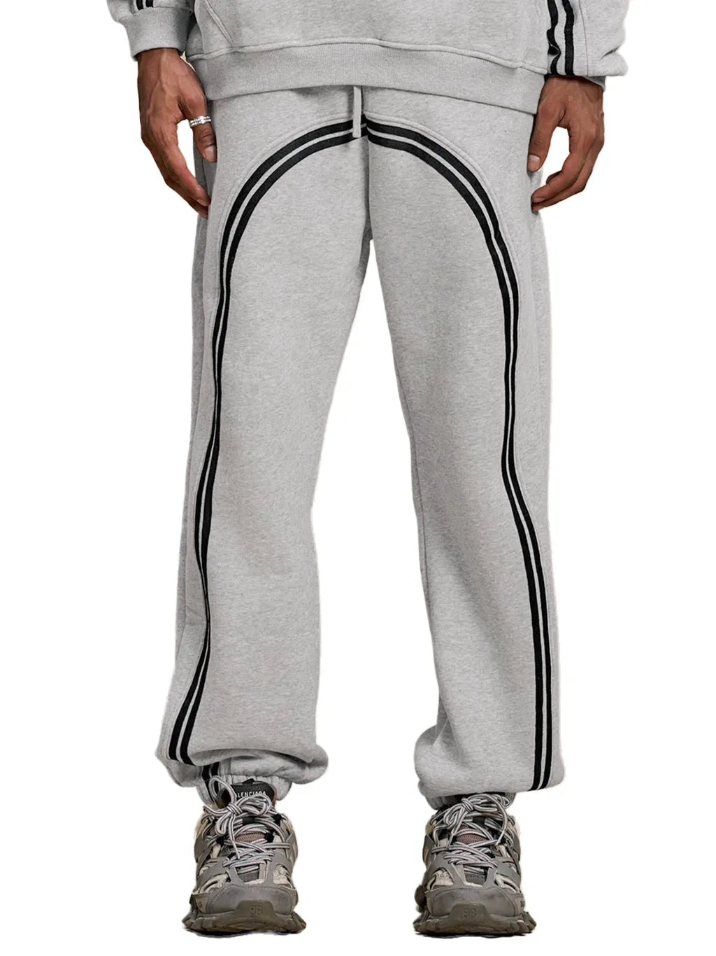 Sun Fade Contrast Tape Fleece Jogged Sweatpants