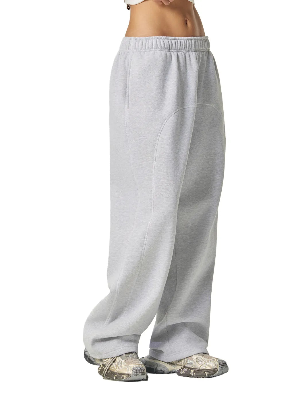 Contrast-Stitched Fleece Sweatpants
