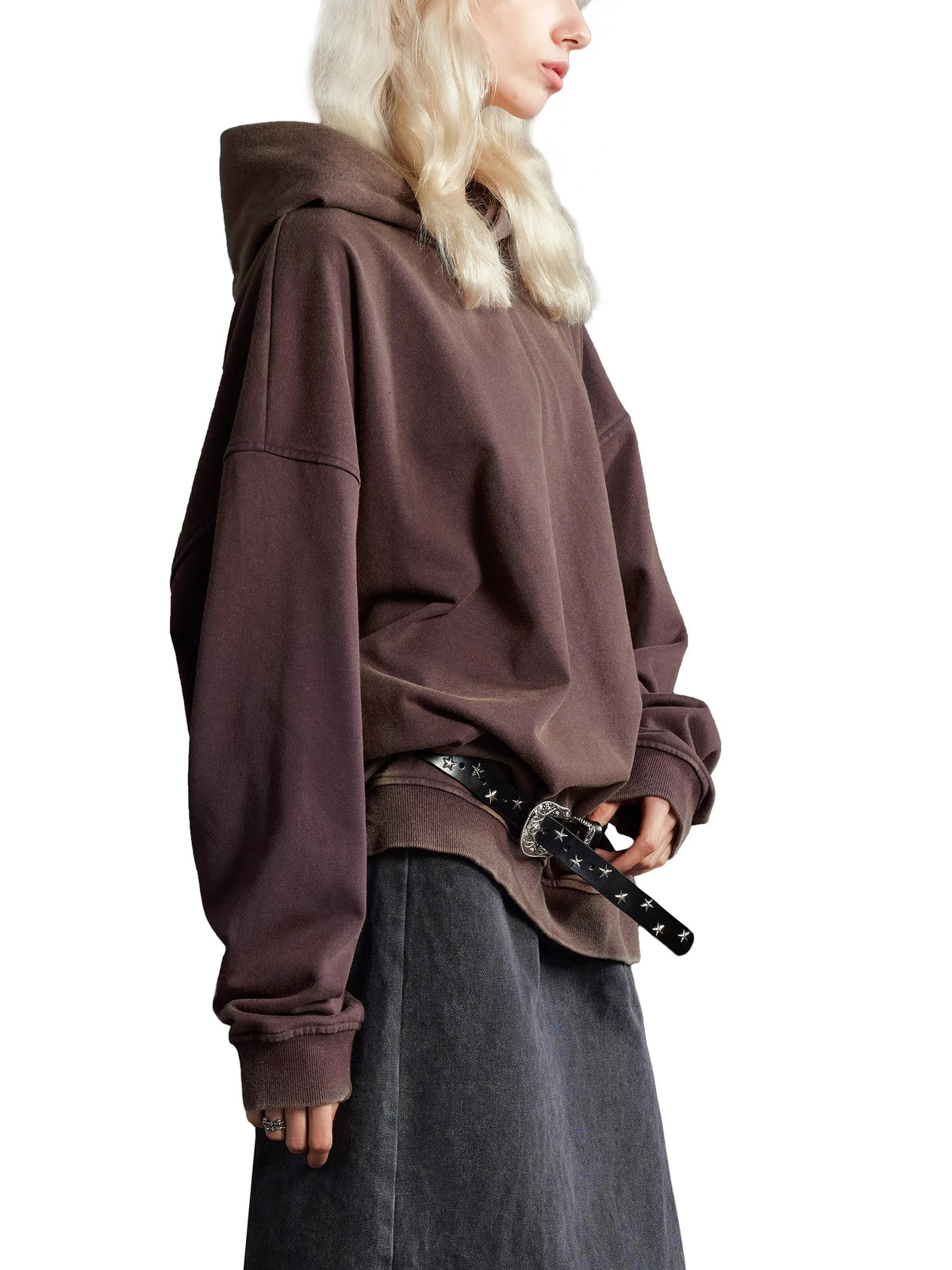 Vintage Washed Gradient Fleece Hoodie