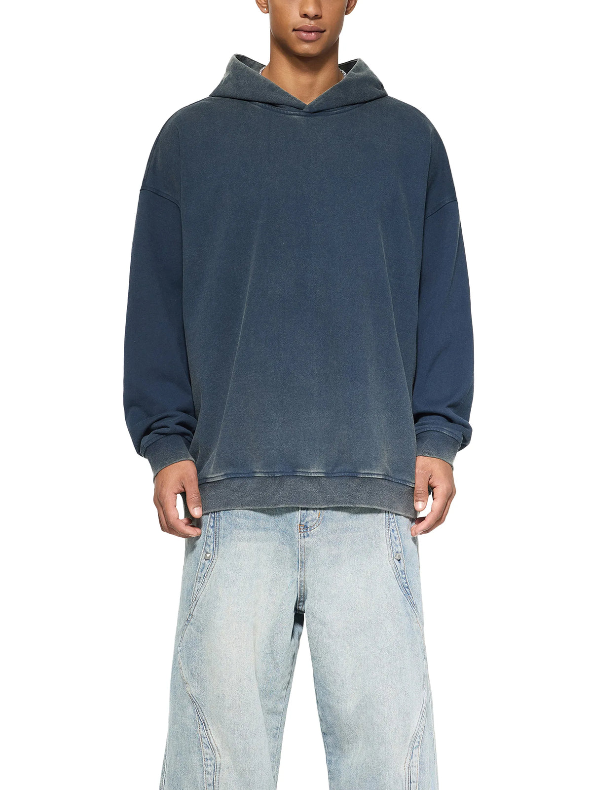 Vintage Washed Gradient Fleece Hoodie