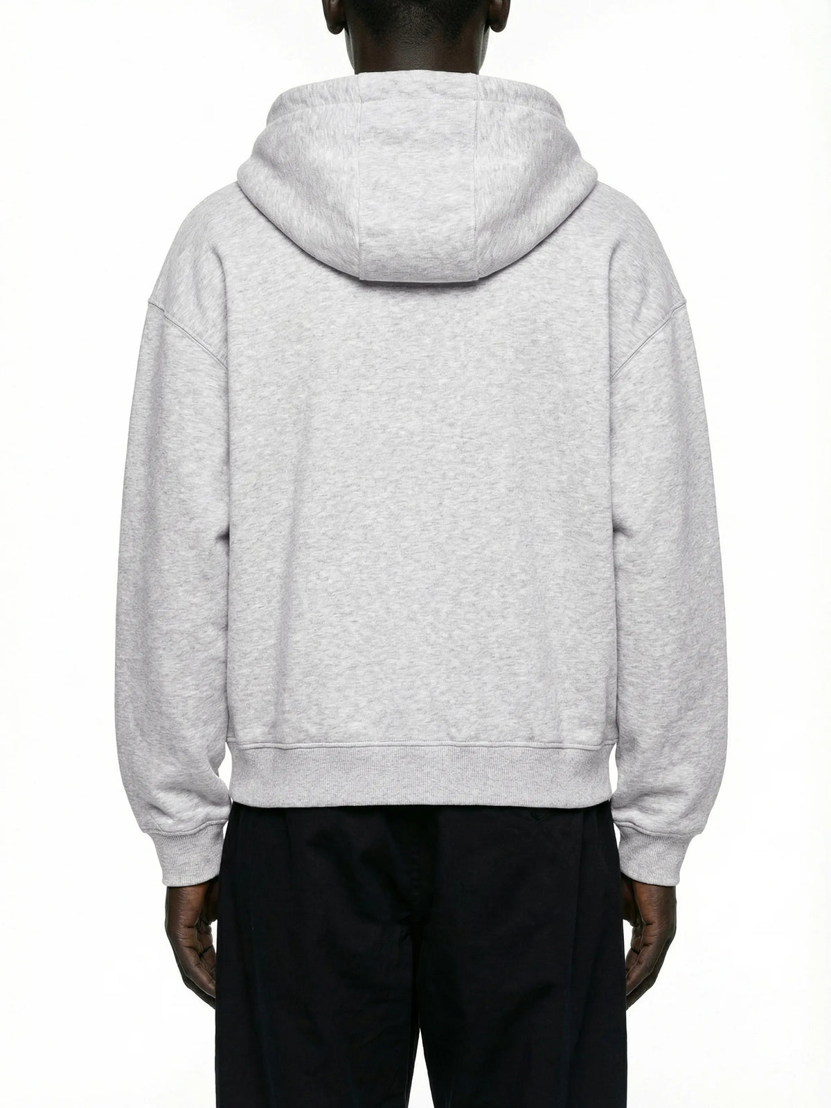 Boxy Button Placket Hoodie