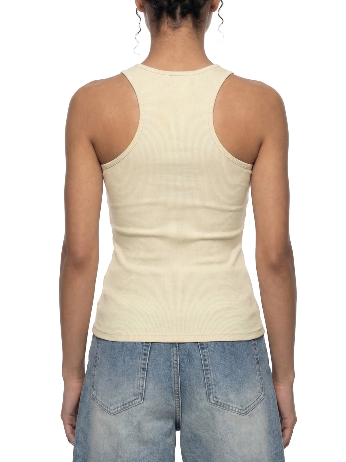 Slim Fit Ribbed Racerback Tank Top