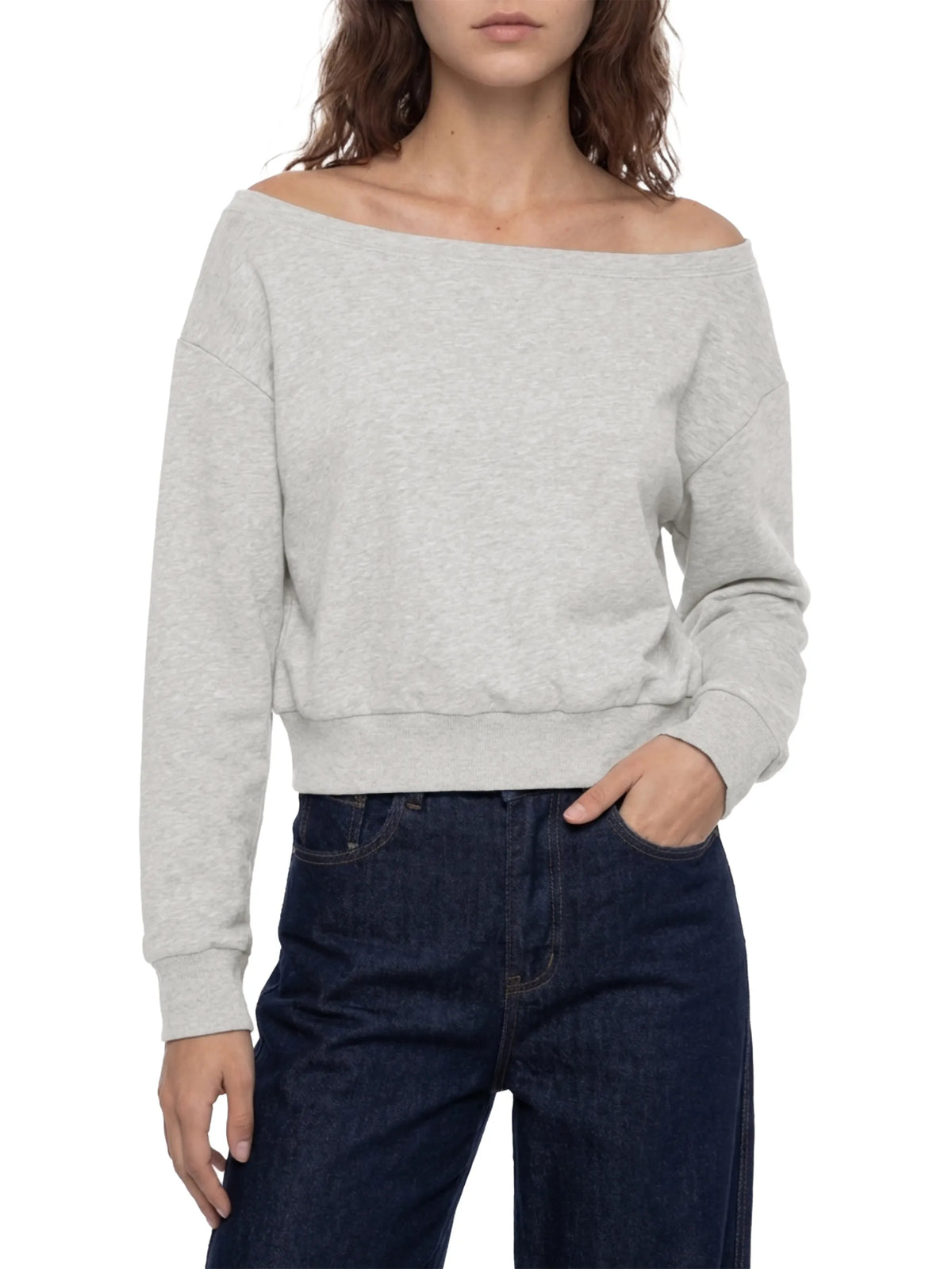Off-Shoulder Sweatshirt