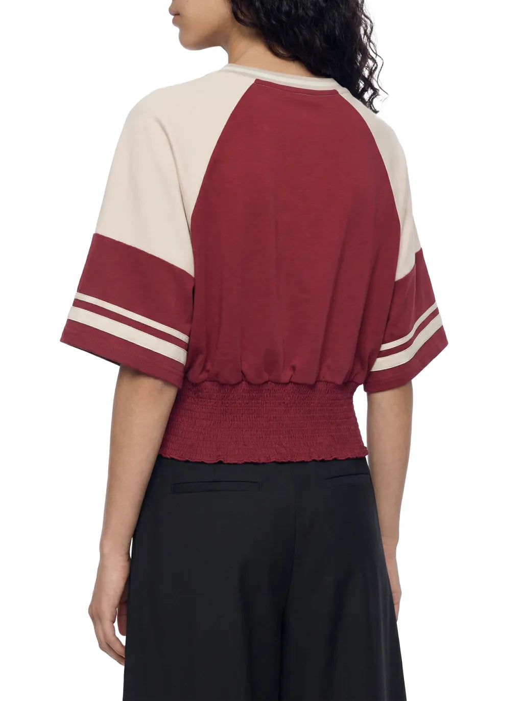 Color Block Ruched T-Shirt