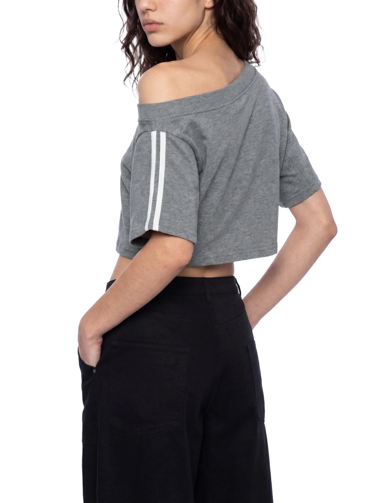 Off-the-Shoulder Crop T-Shirt