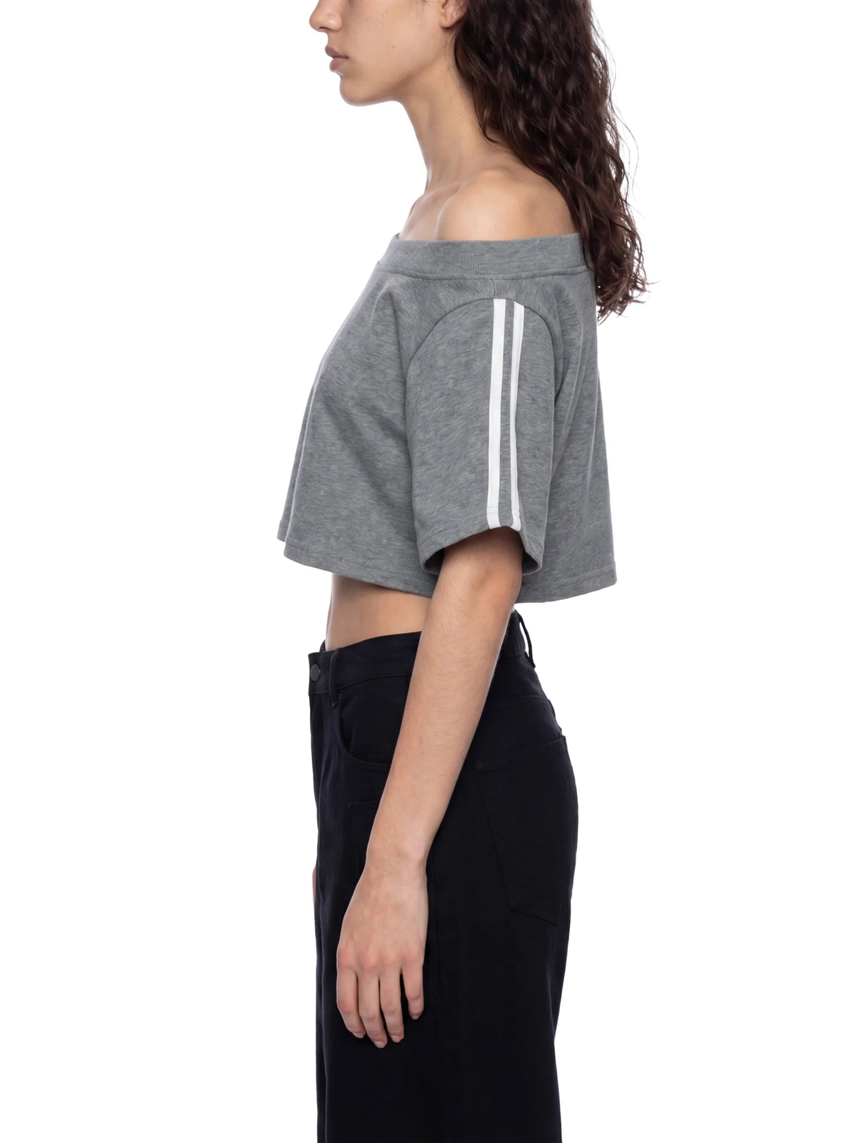 Off-the-Shoulder Crop T-Shirt