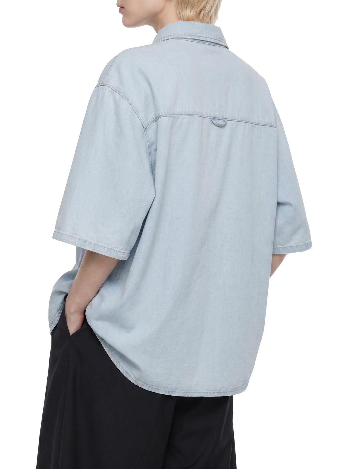 Vintage Wash Drop Shoulder Lyocell Shirt