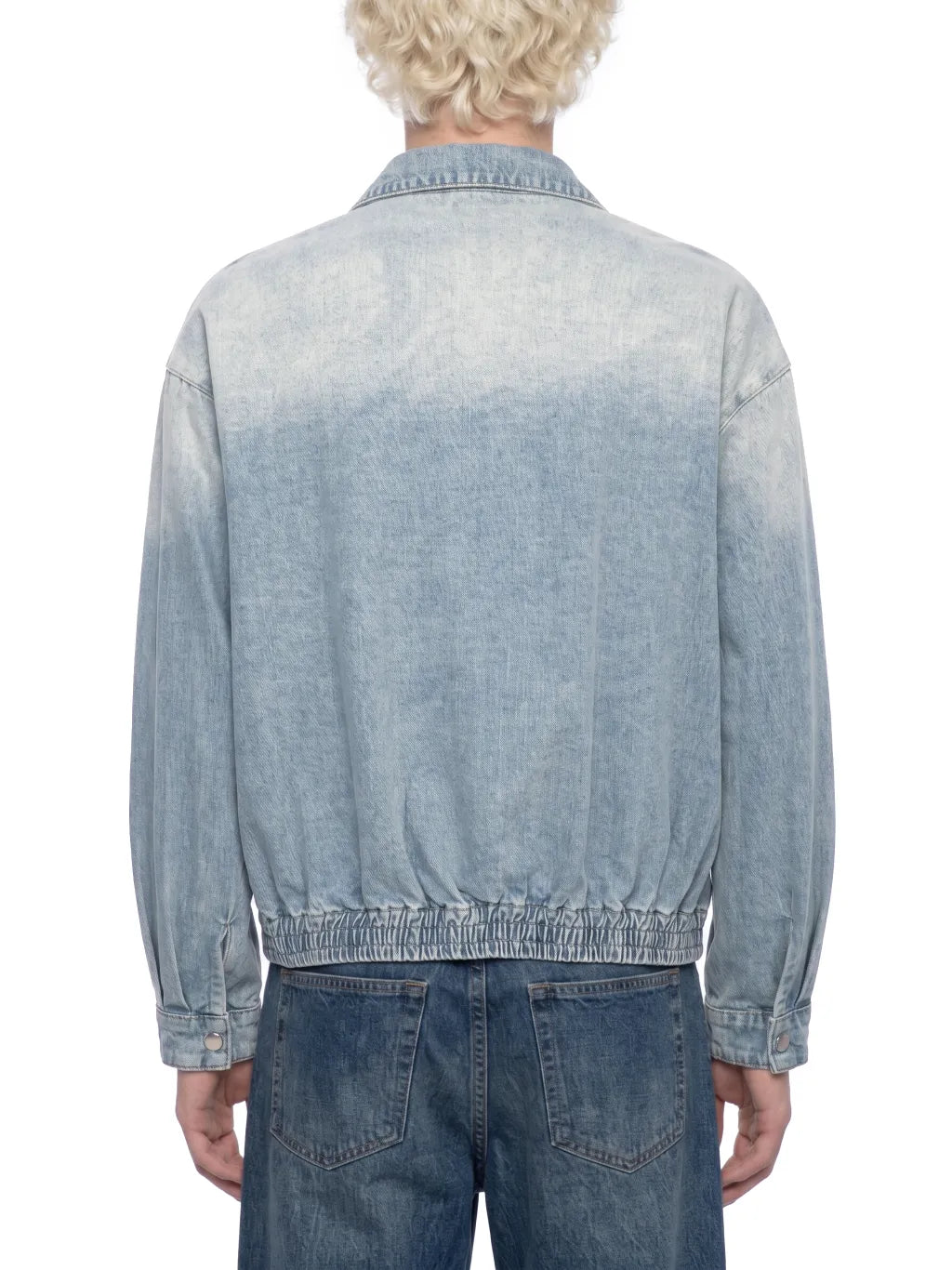 Vintage Wash Full-Zip Denim Jacket