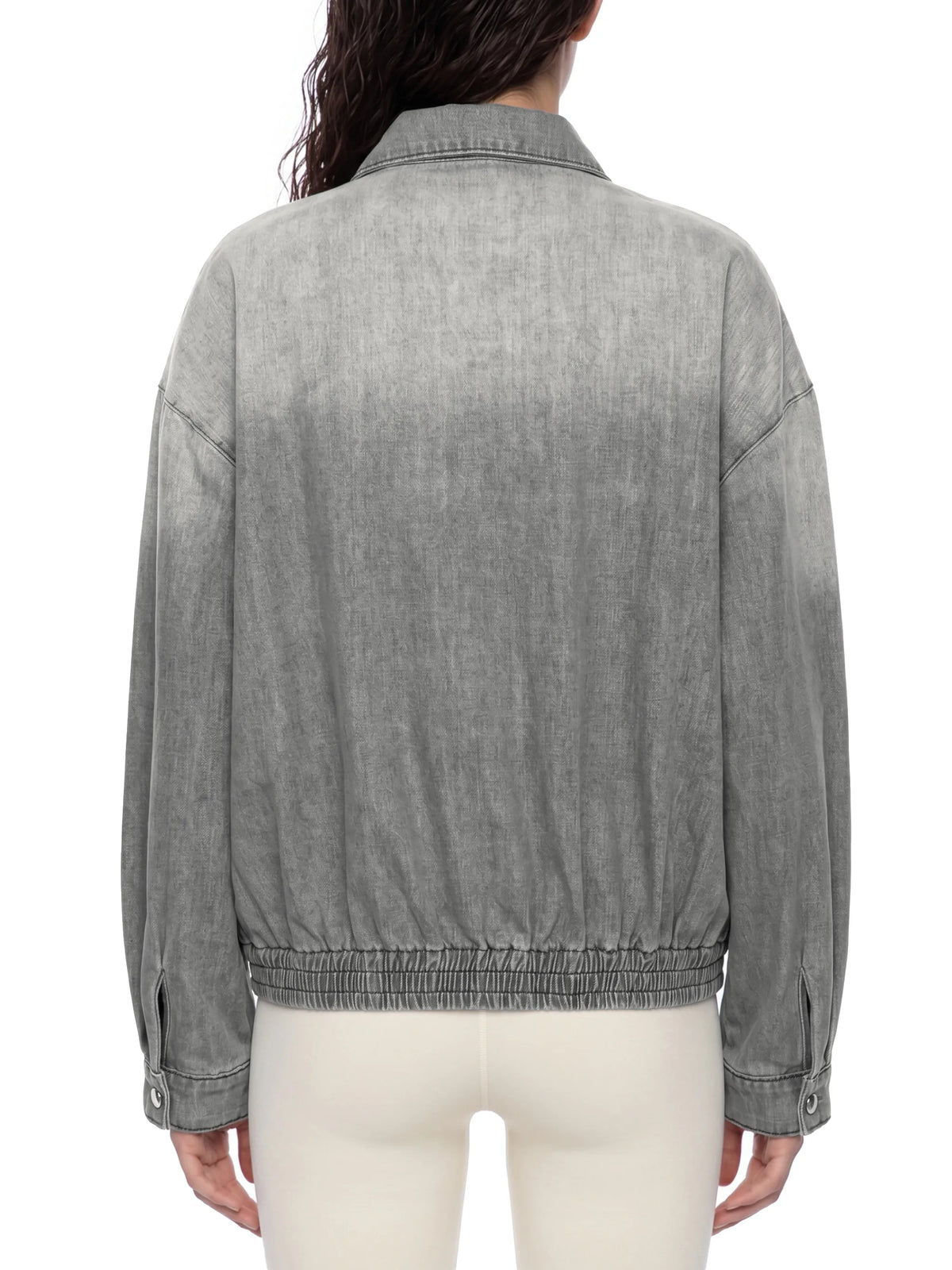 Vintage Wash Full-Zip Denim Jacket