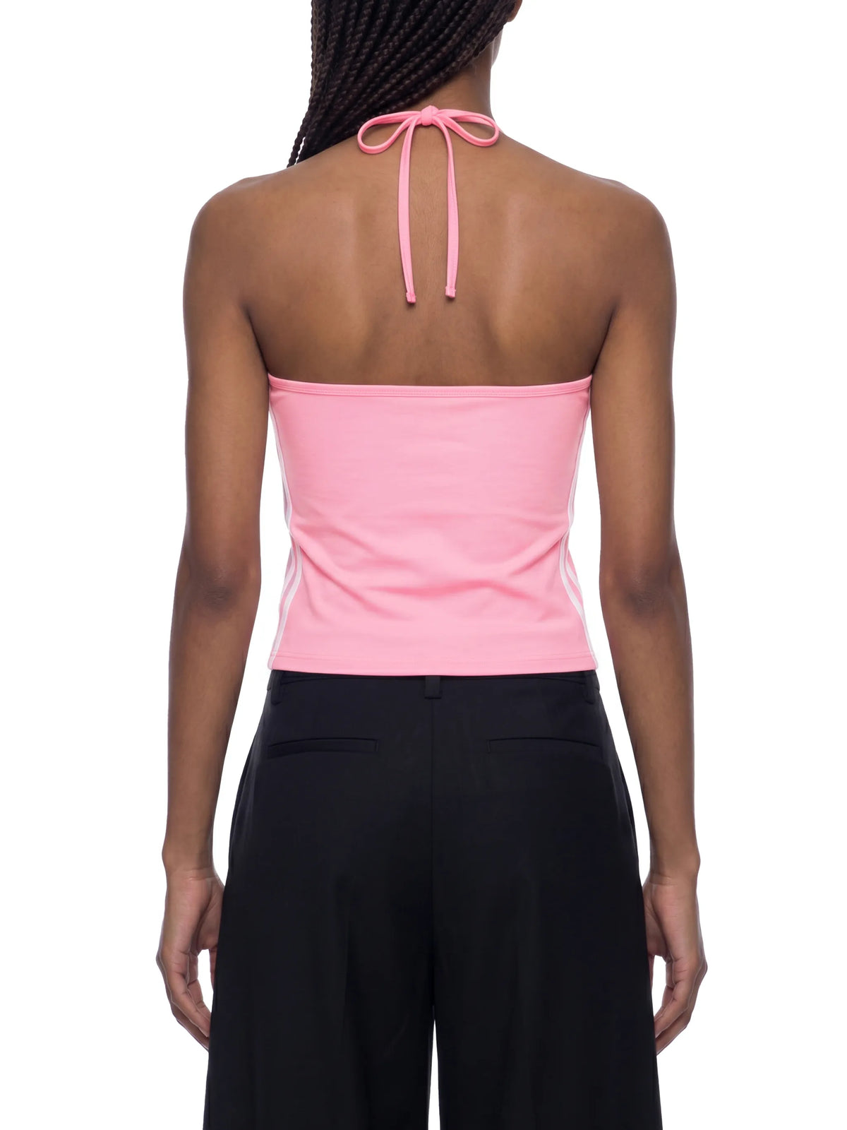 Color Block Halter Crop Tank Top