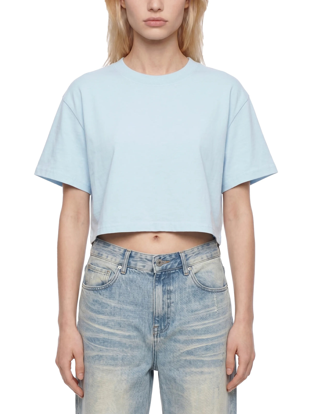 Mineral Wash Cotton Crop T-Shirt