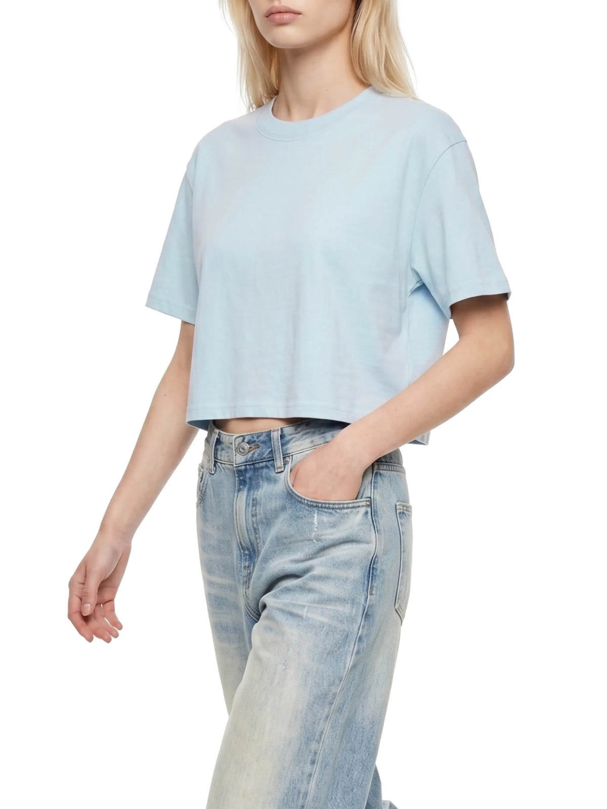 Mineral Wash Cotton Crop T-Shirt