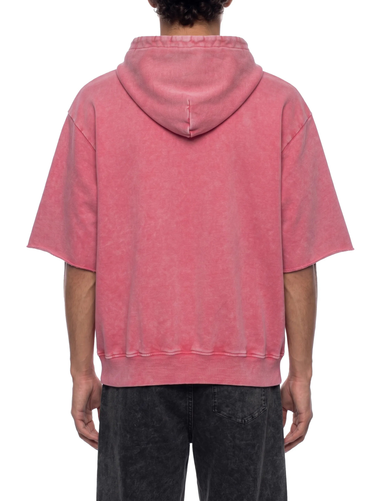 Mineral Wash Short Sleeve Hoodie