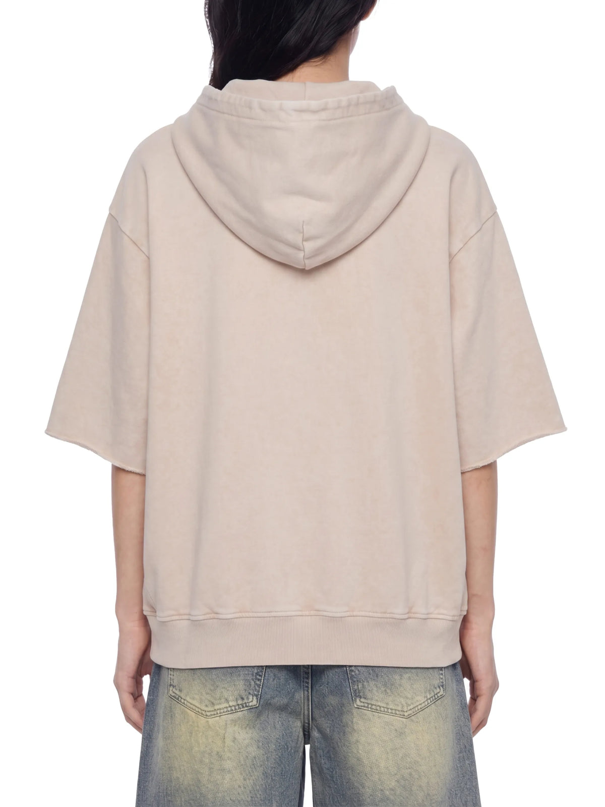 Mineral Wash Short Sleeve Hoodie