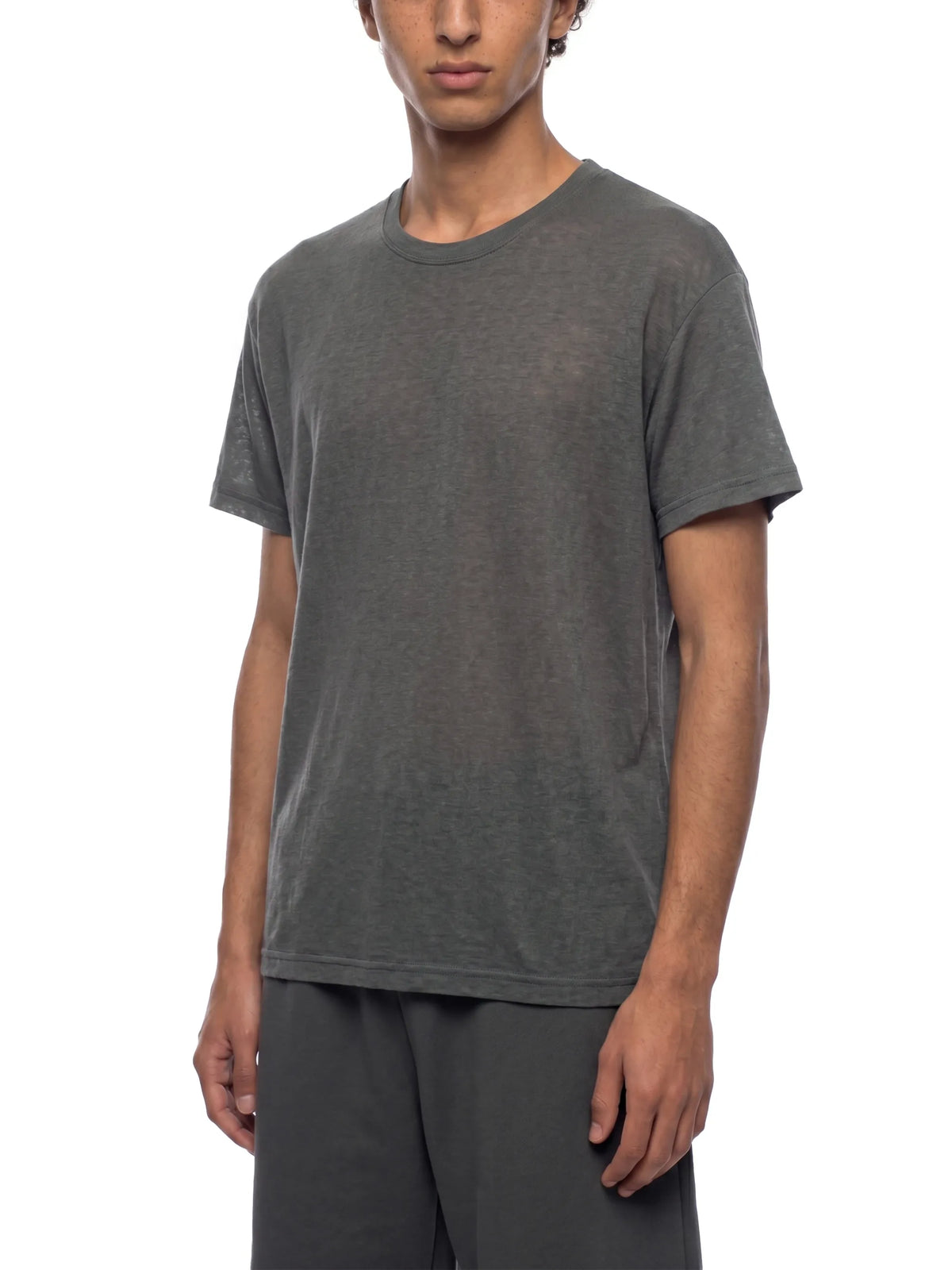 Sheer Lyocell Blend Boxy T-Shirt