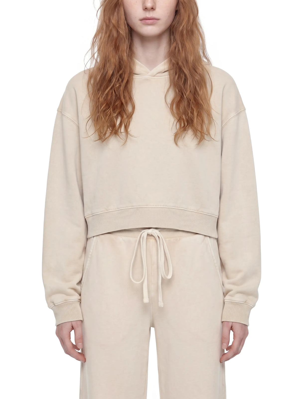 Women’s Mineral Washed Crop Hoodie