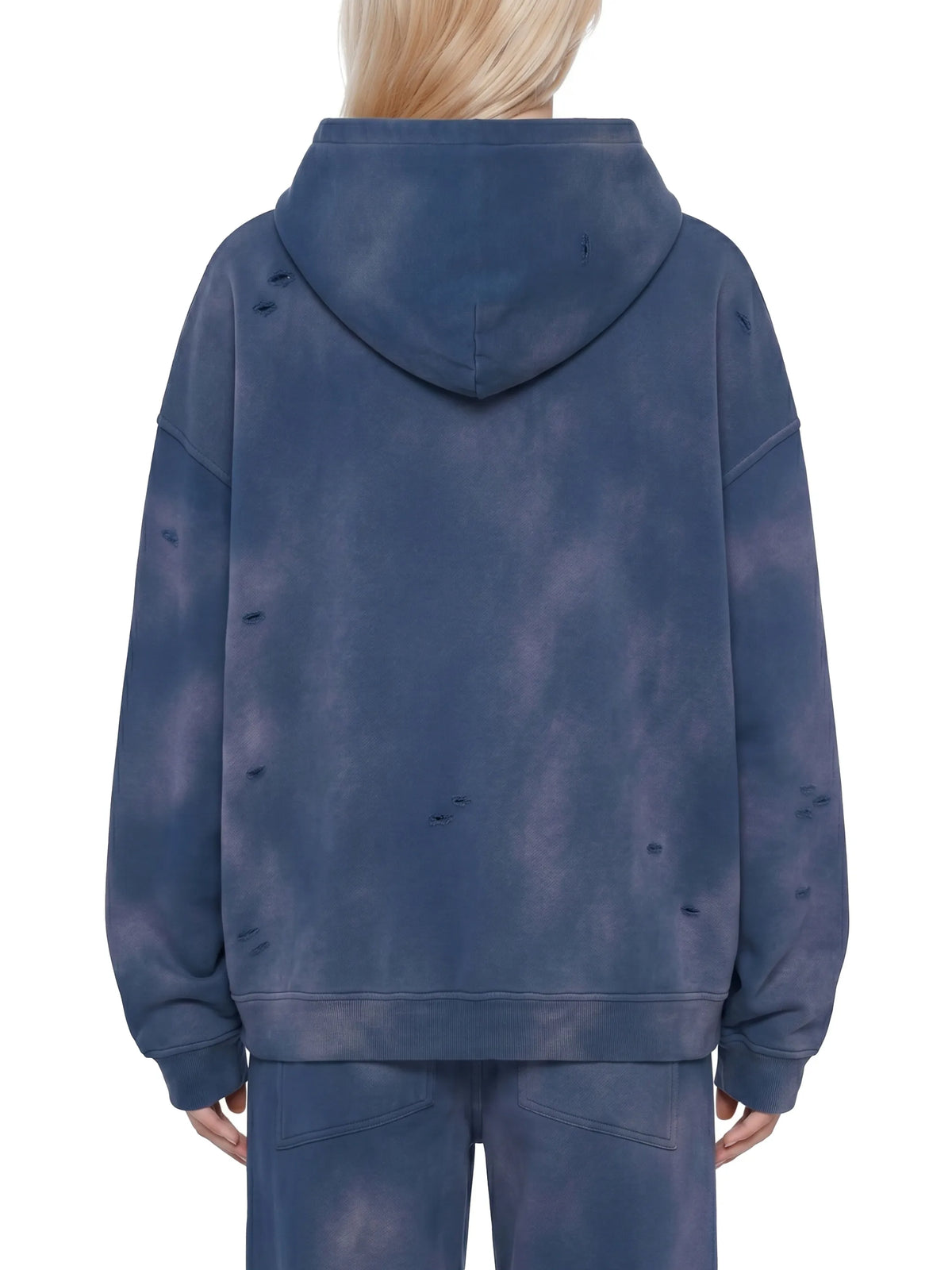 Sun-fade Frayed Fleece Hoodie