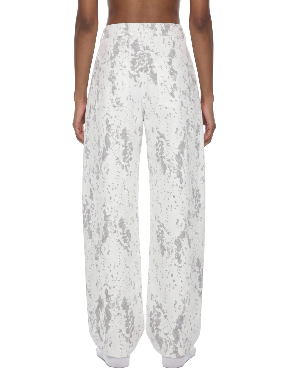 Splatter Barrel Leg Jeans