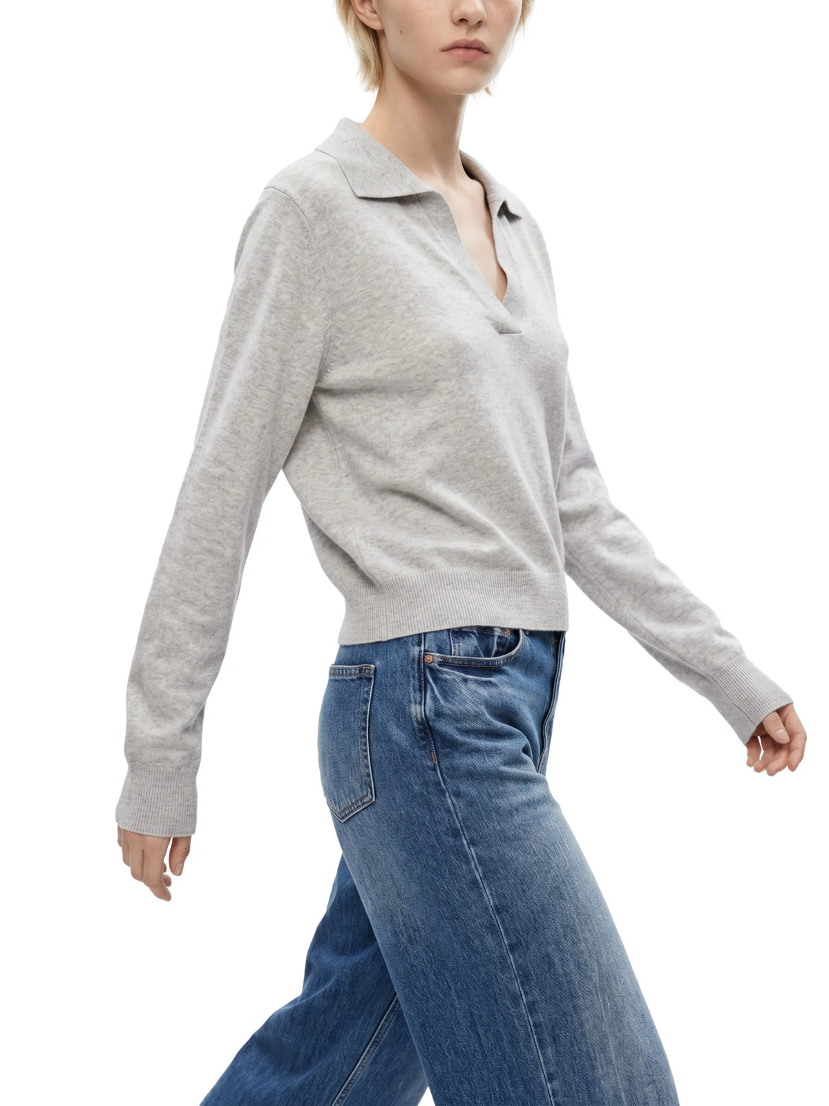 Collared Pullover Knit Sweater
