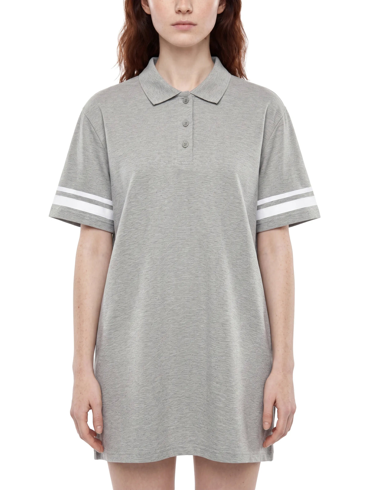 Striped Color Block Polo Dress