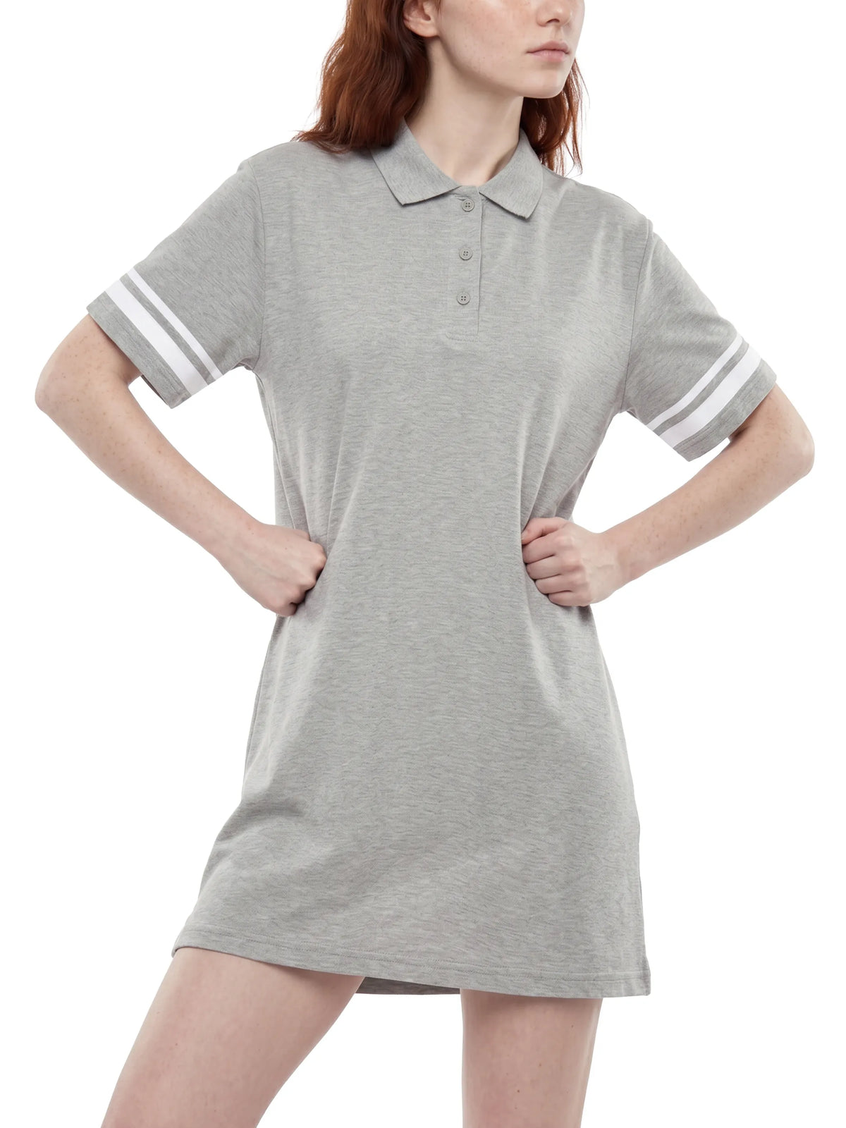 Striped Color Block Polo Dress