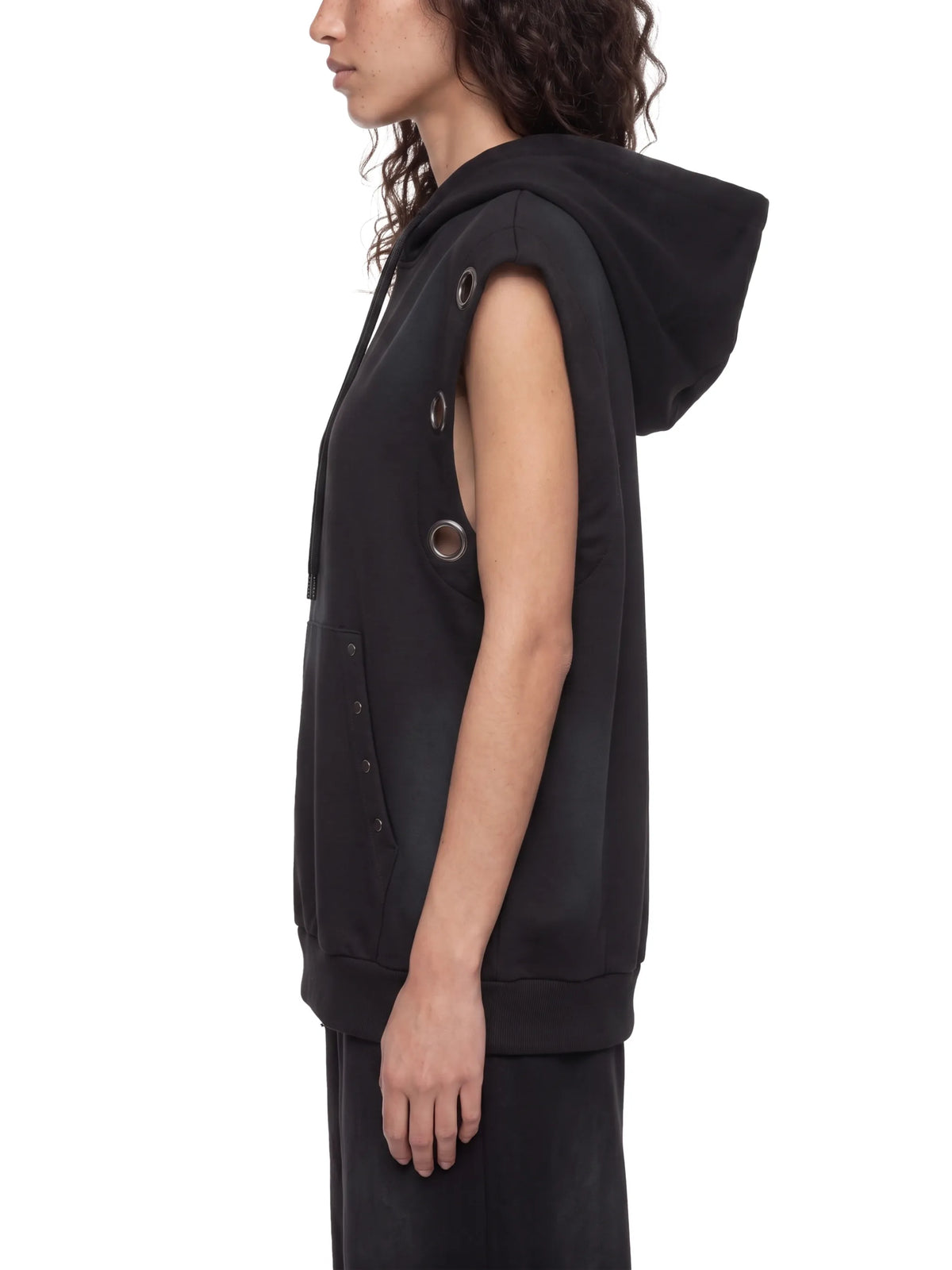 Vintage Wash Sun Fade Sleeveless Hoodie