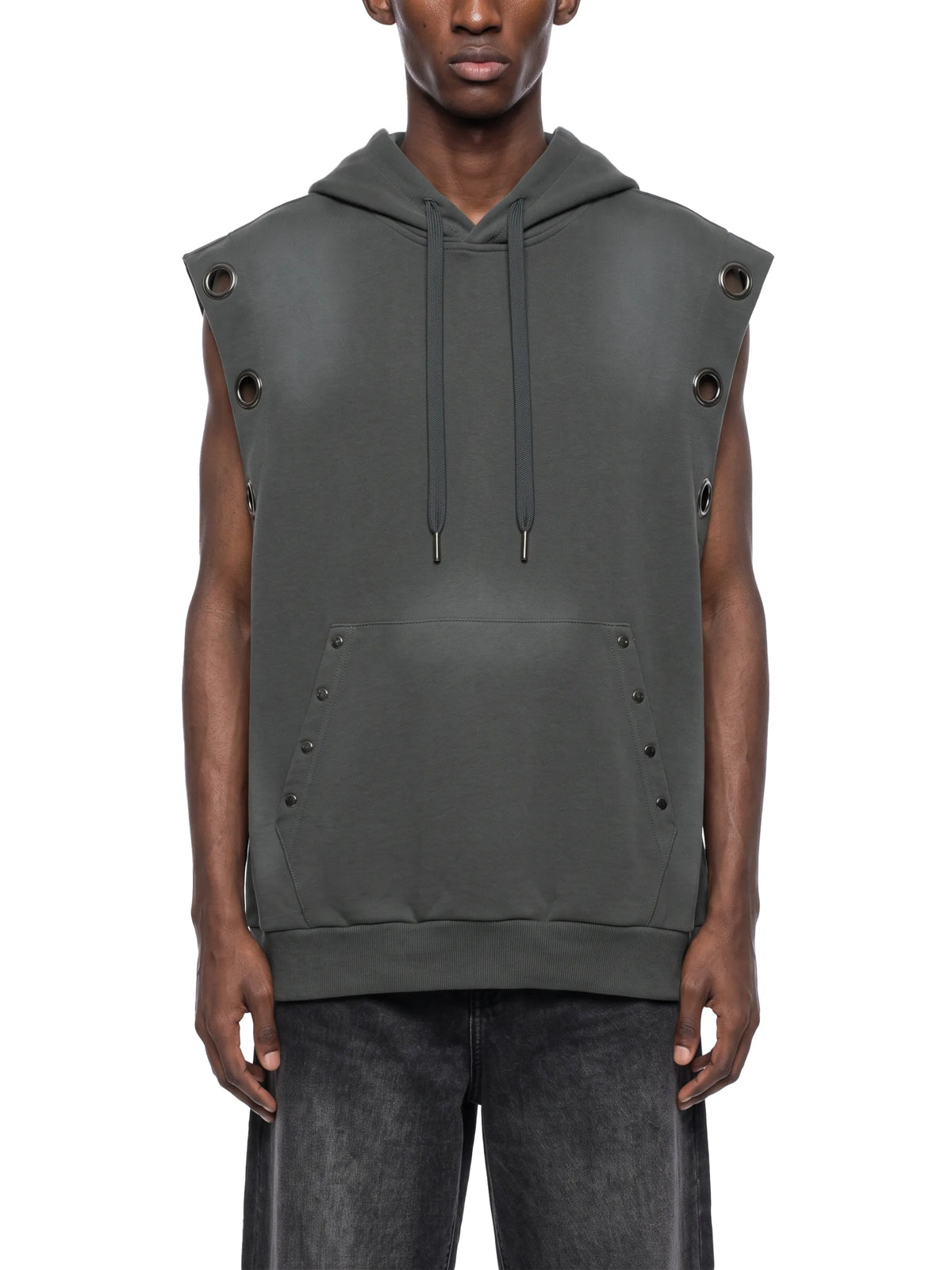 Vintage Wash Sun Fade Sleeveless Hoodie