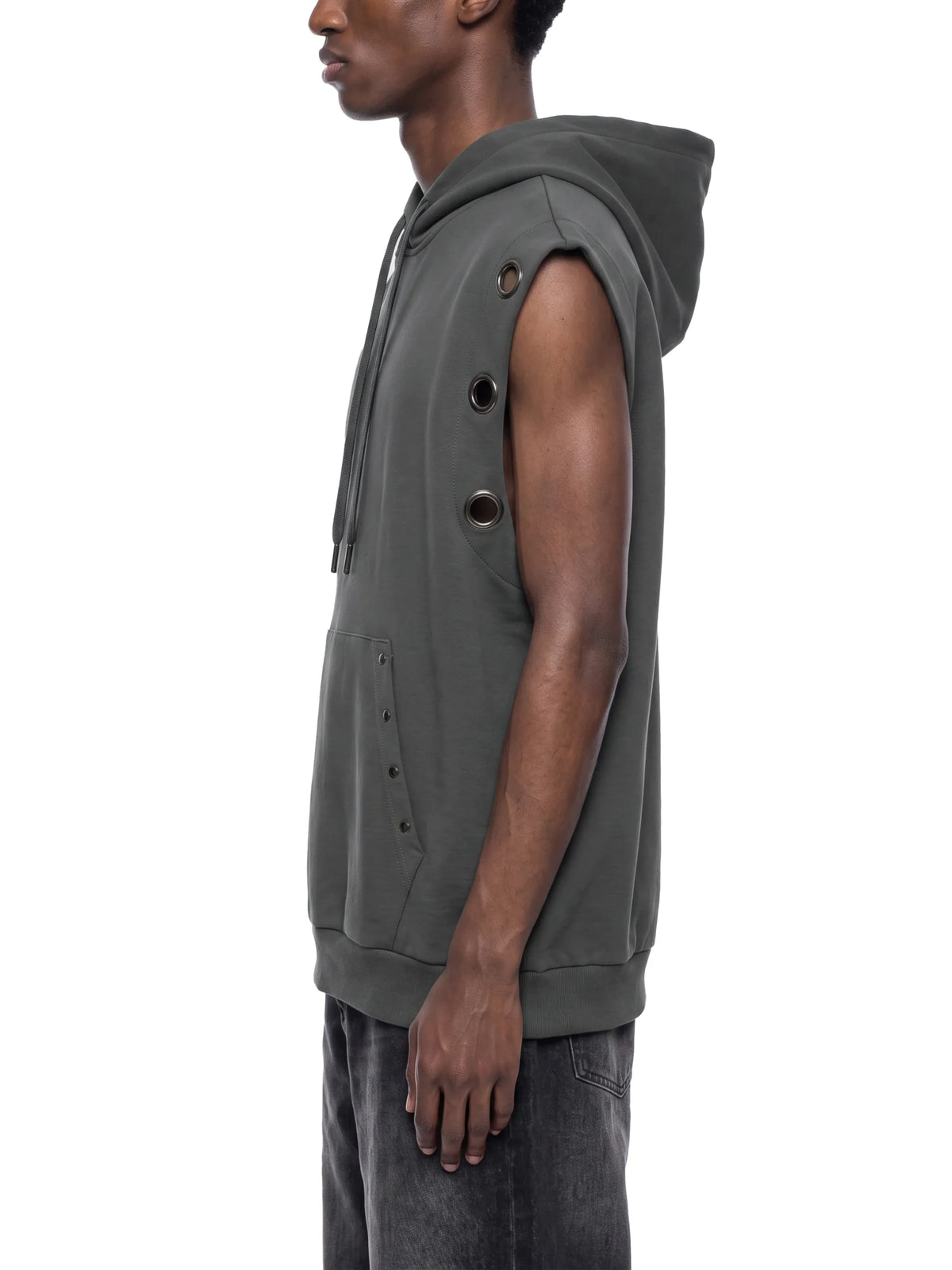 Vintage Wash Sun Fade Sleeveless Hoodie