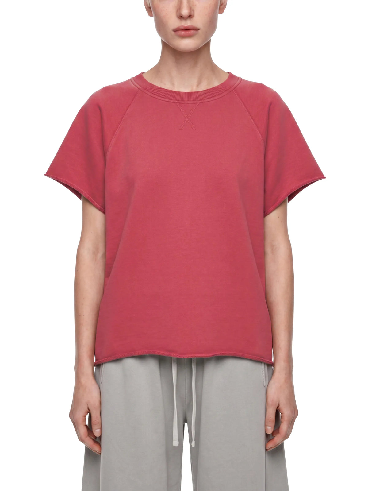 Vintage Wash Raw Edge Boxy T-Shirt