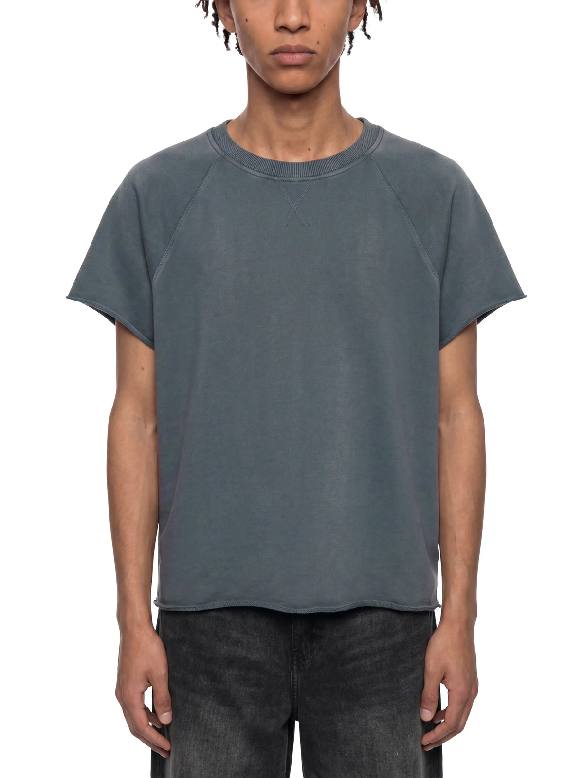 Vintage Wash Raw Edge Boxy T-Shirt