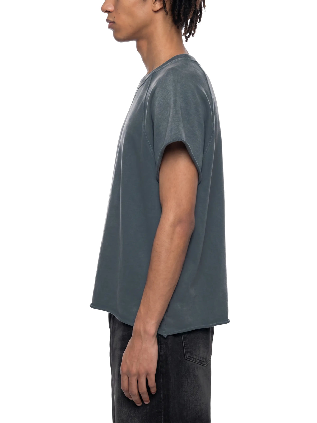 Vintage Wash Raw Edge Boxy T-Shirt