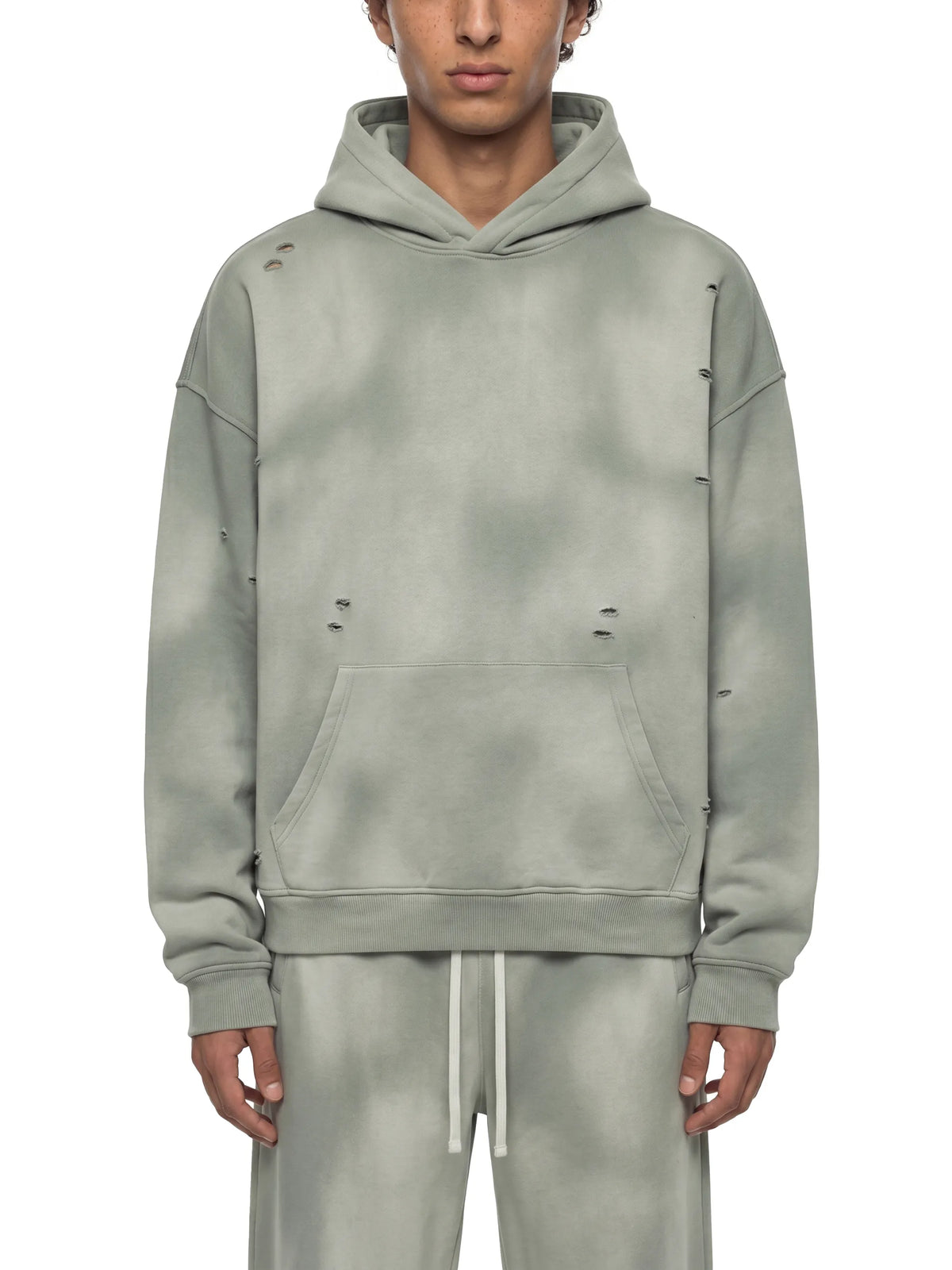 Sun-fade Frayed Fleece Hoodie