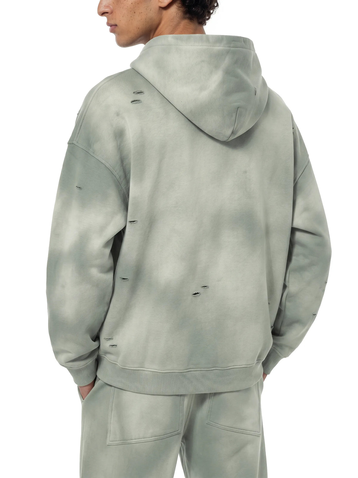 Sun-fade Frayed Fleece Hoodie
