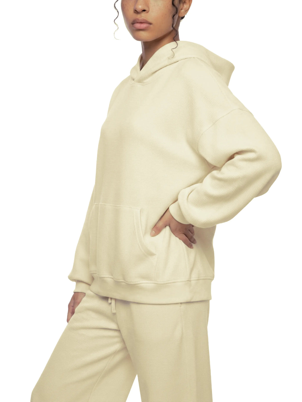 Waffle Boxy Hoodie