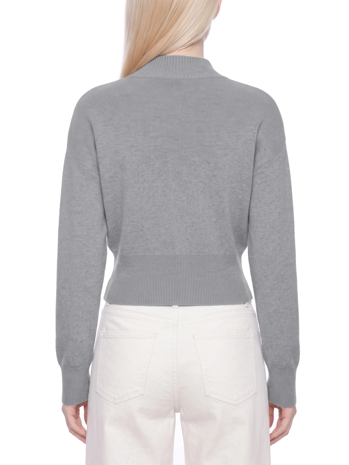 Mock Neck Zip Up knit Cardigan