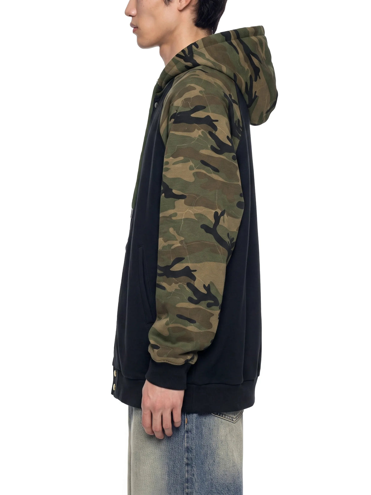 Camo-Splice Raglan Zip Hoodie