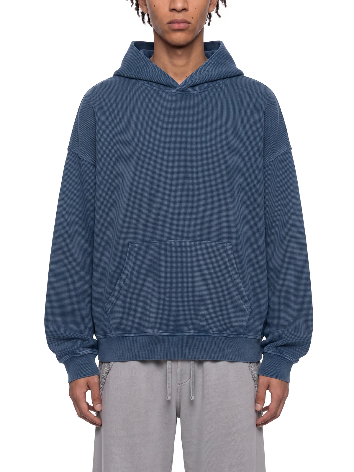 Vintage Wash Waffle Boxy Hoodie