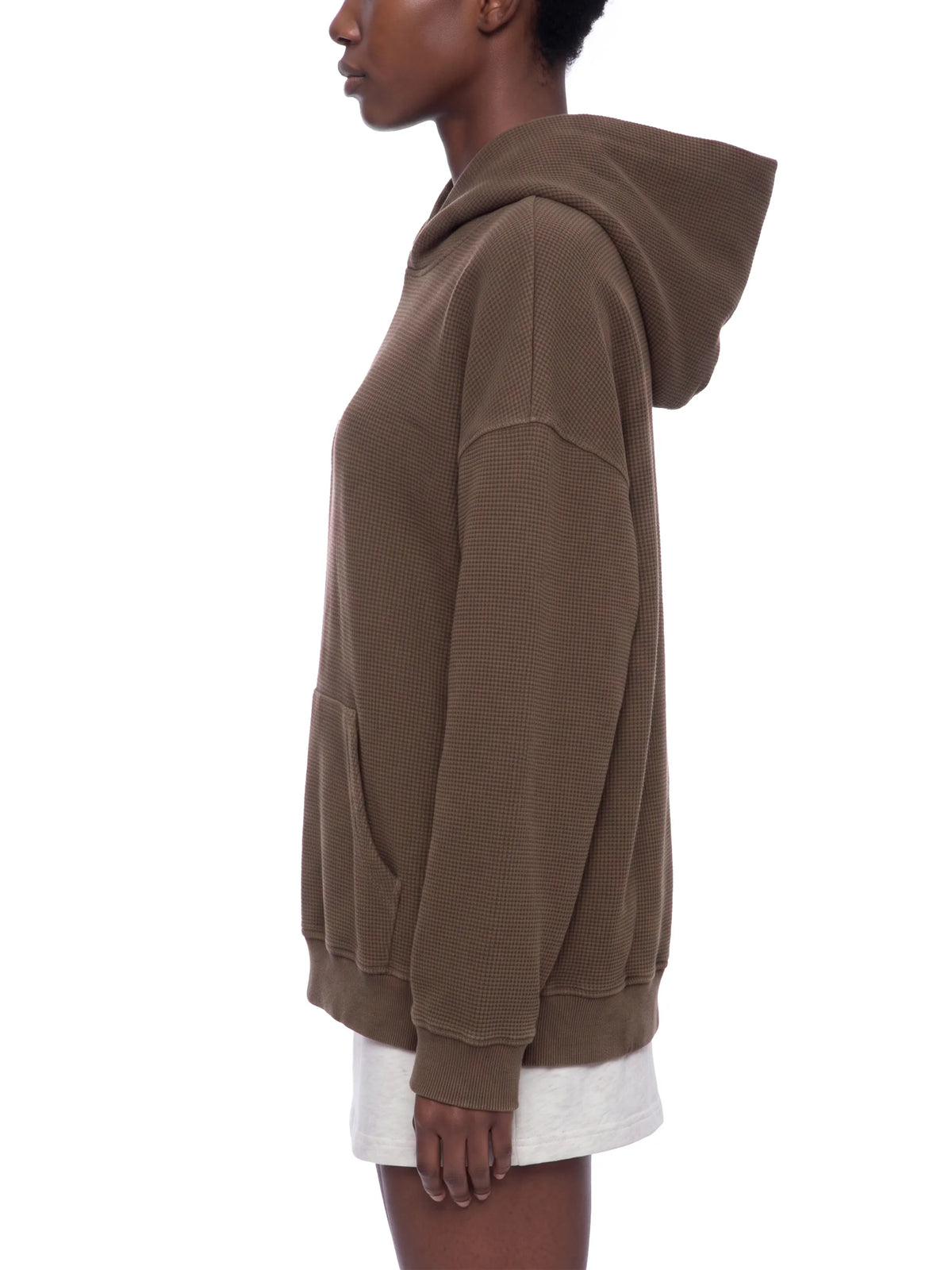Vintage Wash Waffle Boxy Hoodie