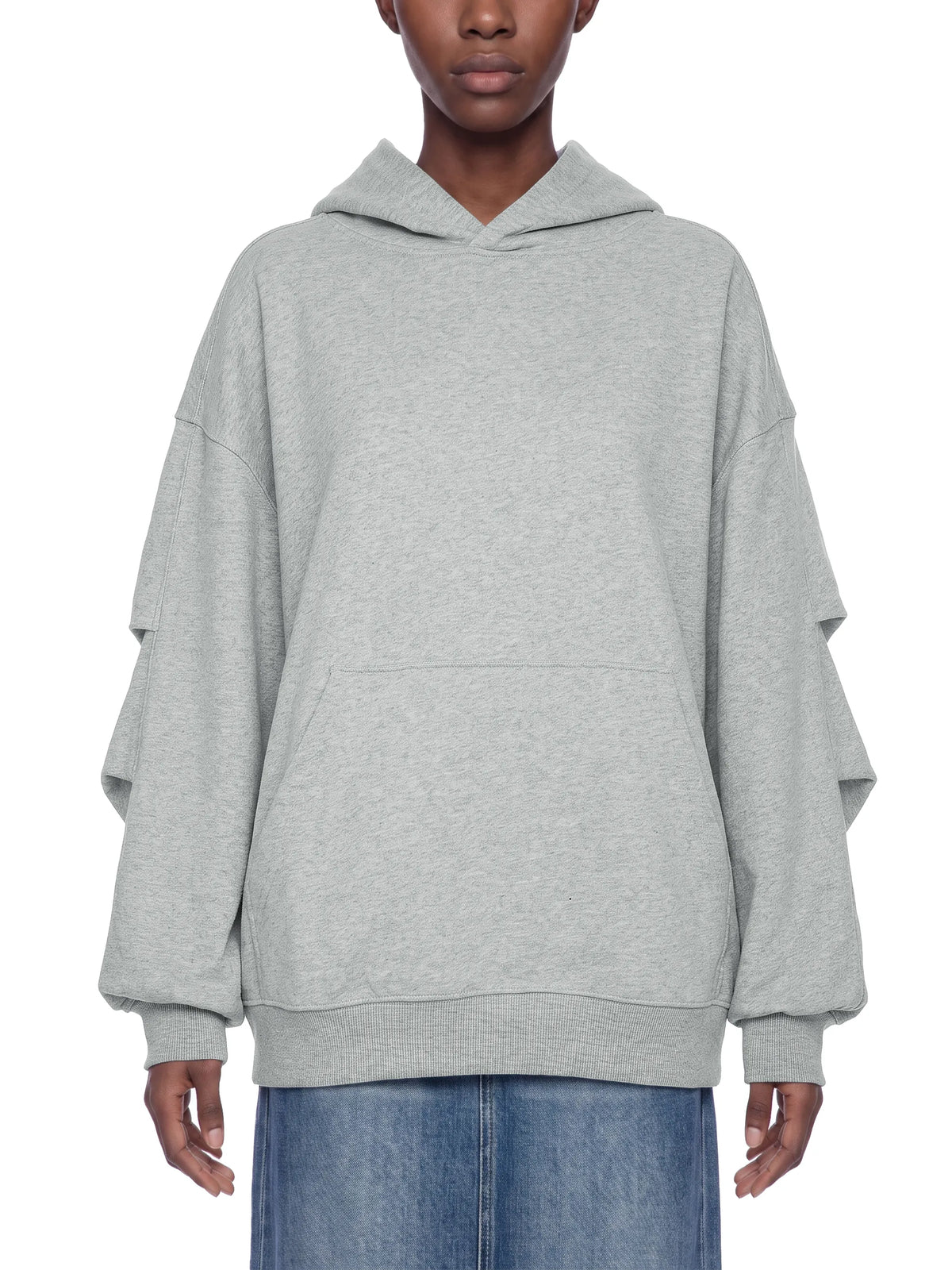 Ruched Sleeves Hoodie