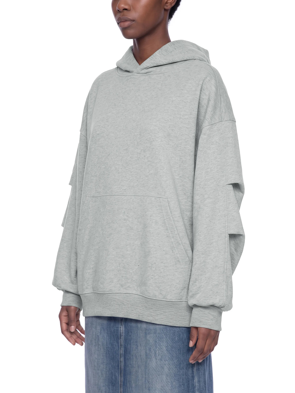 Ruched Sleeves Hoodie