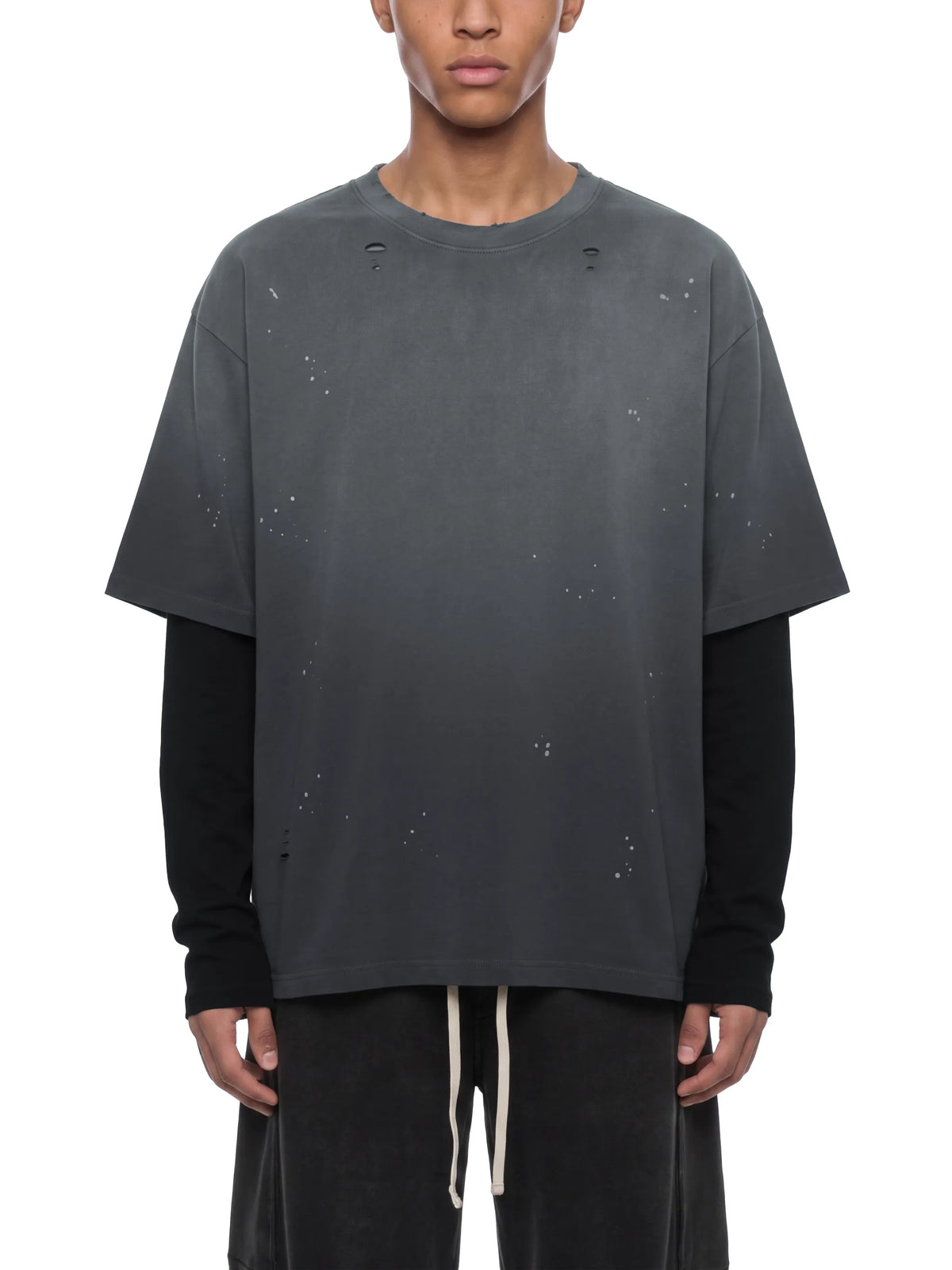 Vintage Wash Distressed Layer T-Shirt