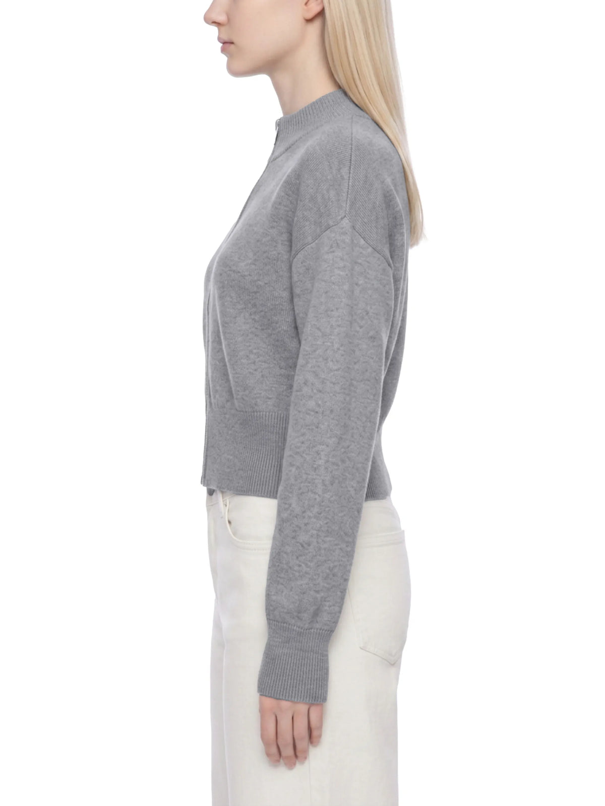 Mock Neck Zip Up knit Cardigan